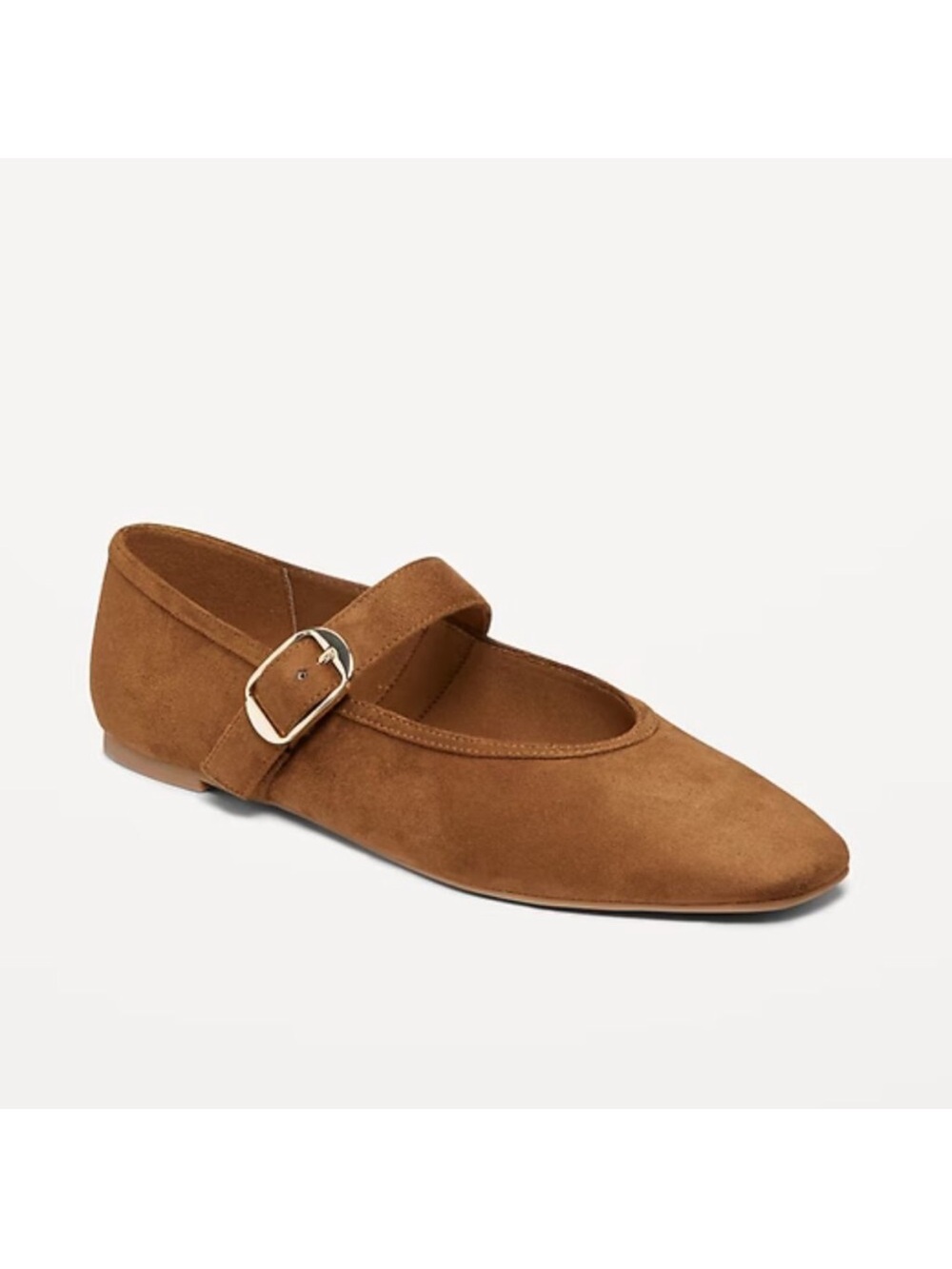 NWOT Old Navy Brown Suede Mary Jane Flats with Buckle